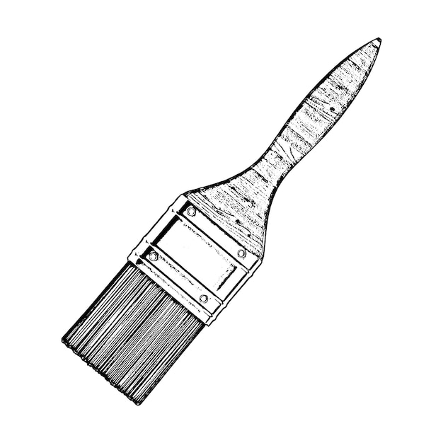 Realistische schets kwast vector