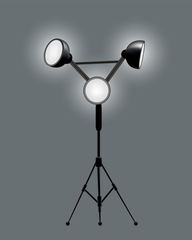 Vector realistische schijnwerpers ontwerpen illustratie
