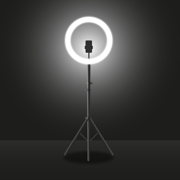 Realistische Selfie LED-ringlicht Blogapparatuur Studio-achtergrond