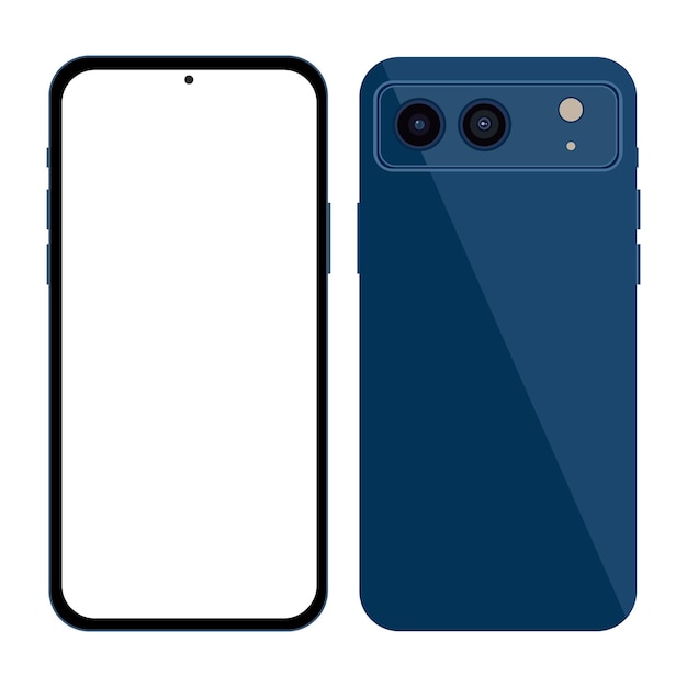 Realistische sjablonen van moderne smartphone. vector telefoonmodel.