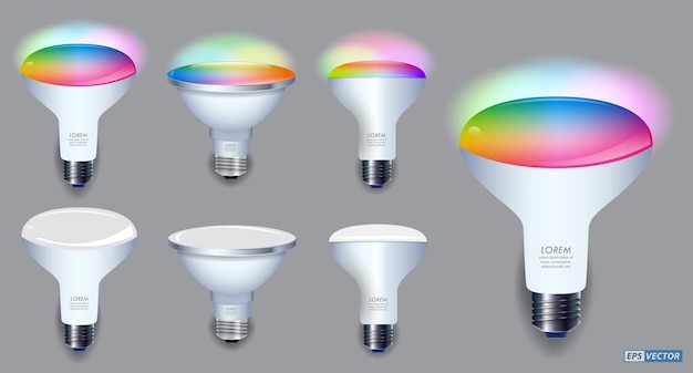 Realistische Smart Wifi LED schijnwerper geïsoleerde 3D-illustratie