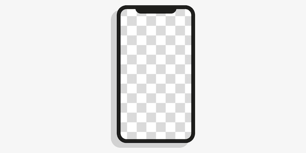 Realistische smartphone. Geïsoleerd op grijze achtergrond. Vector illustratie