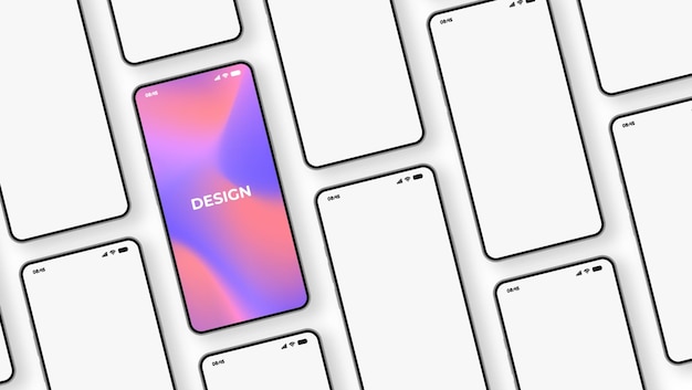 Realistische smartphone mockup in de voorkant