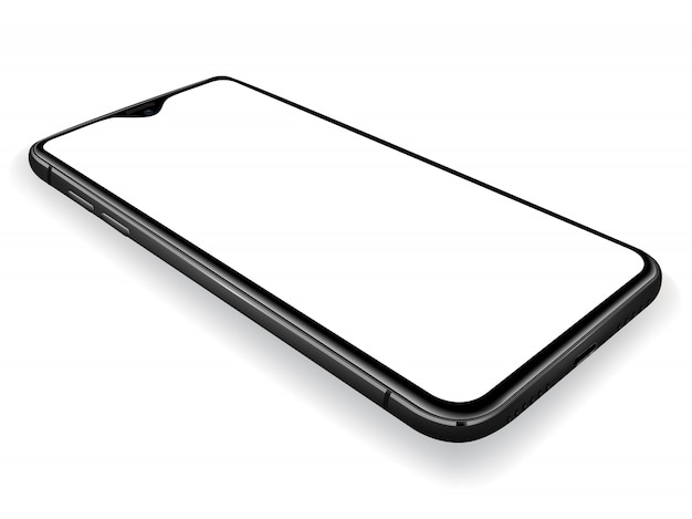 Realistische smartphone mockup transparant scherm