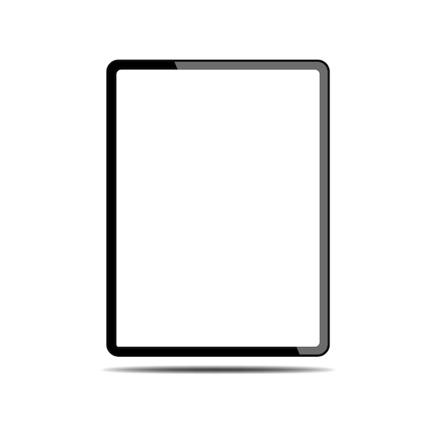 Realistische tablet pc-computer met transparant scherm vector mockup