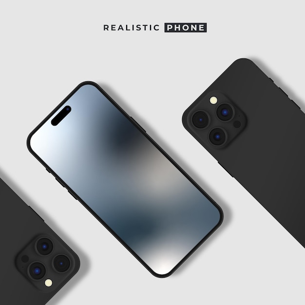 Vector realistische telefoonmockup