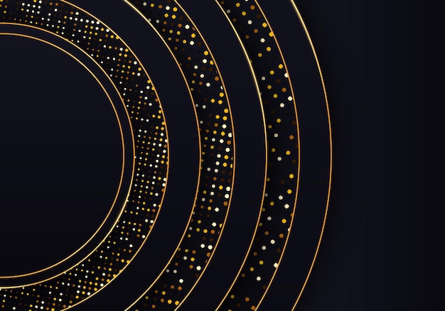 Realistische textuur met lichteffect en gouden glitters stippen element decoratie Moderne minimale banner Luxe achtergrond