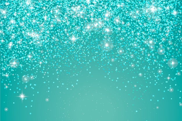 Realistische turquoise glitter achtergrond