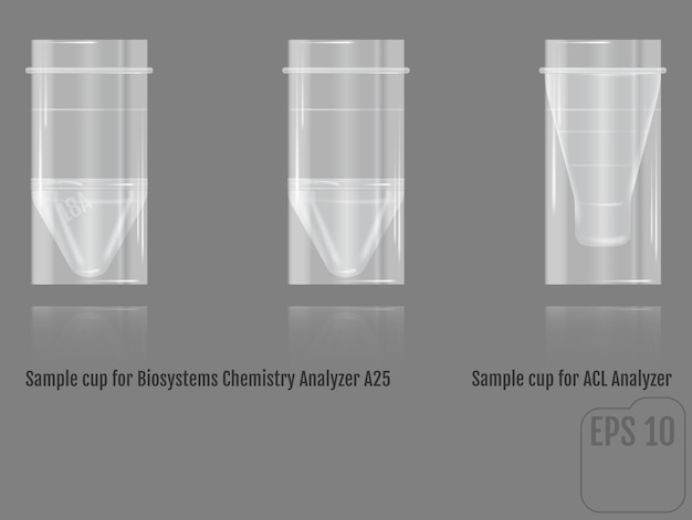 Realistische vector monsterbeker voor biosysteemchemie analyser a2