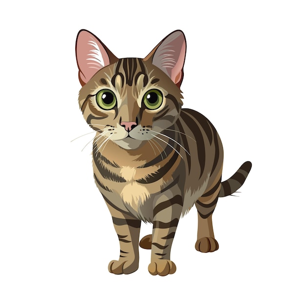 Realistische vectorillustratie van een populaire huisdierkat
