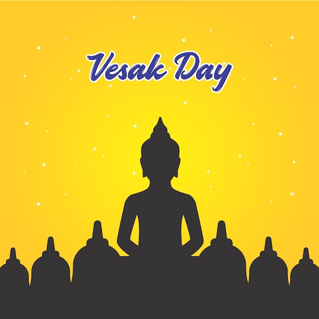 realistische vesak dag vector