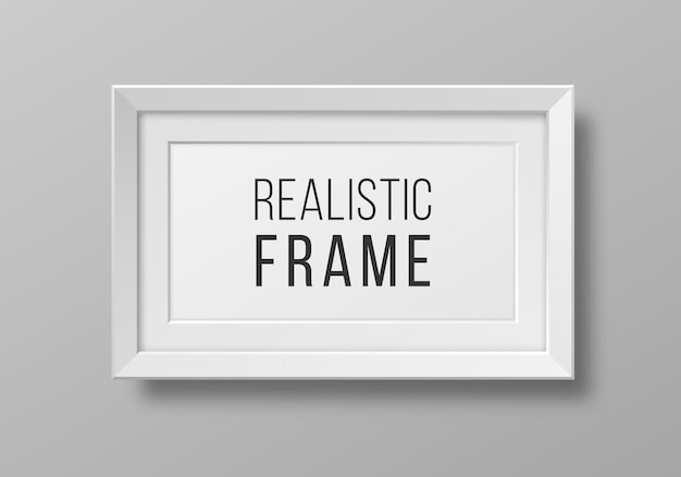 Realistische vierkante witte frames