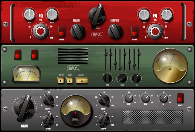 Vector realistische virtuele equalizers en compressoren