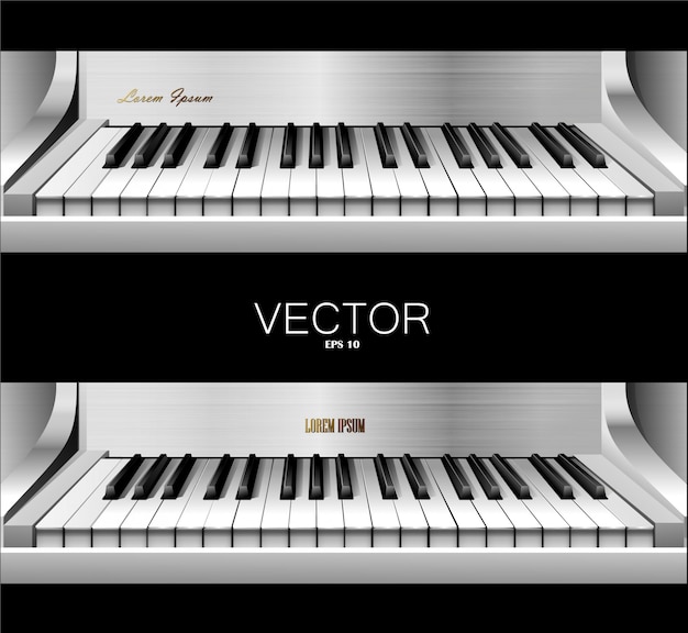 Vector realistische virtuele synthesizer voor opnamestudio's. piano. .