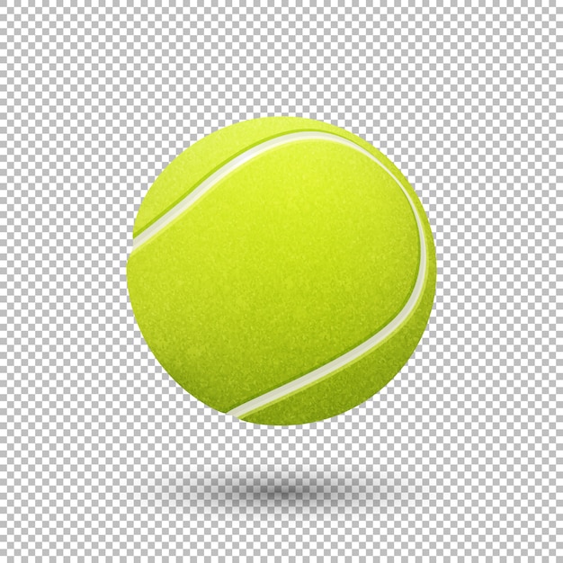 realistische vliegende tennisbal close-up geïsoleerd