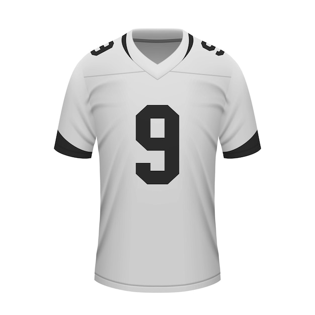 Vector realistische voetbal uit jersey jacksonville shirt sjabloon