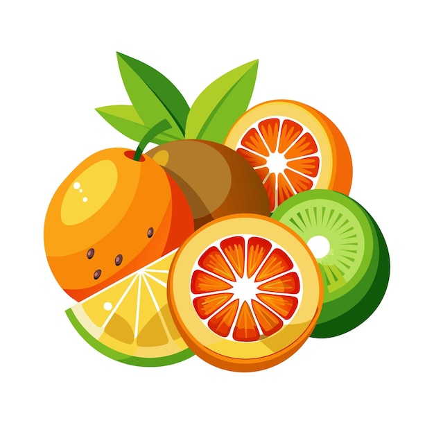 Realistische vruchten Vector illustratie concepten