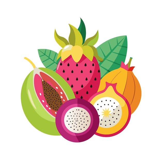 Realistische vruchten Vector illustratie concepten