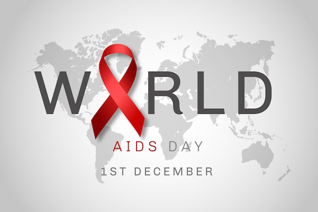 Vector realistische wereld aids dag illustratie