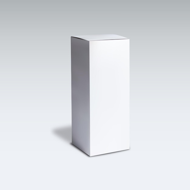 Realistische witte doos 3D pakket mochup doos voor cosmetica vector illustratie