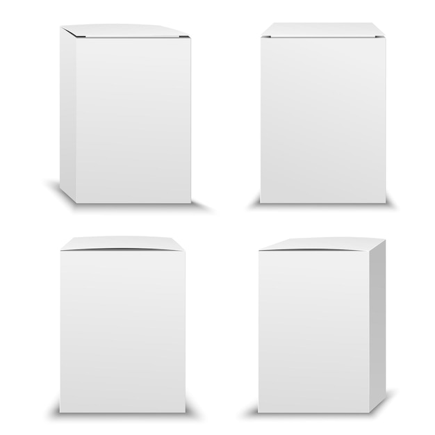 Realistische witte doos