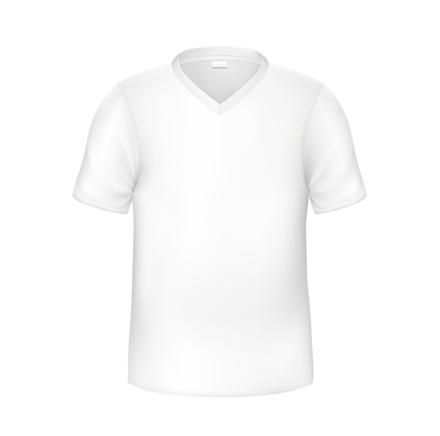 realistische witte t-shirt mockup. Blanco T-shirt voor merkidentiteit. Promotie kleding. Katoenen vrijetijdskleding zonder merk.