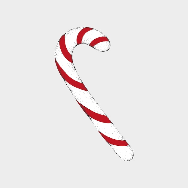 Realistische Xmas candy cane. Vector illustratie. Sjabloon voor wenskaart op Kerstmis.