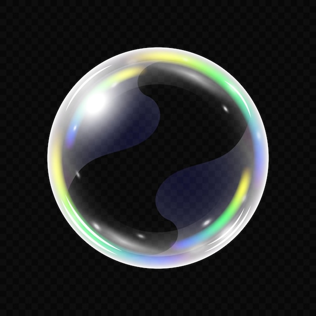 Realistische zeepbel geïsoleerd