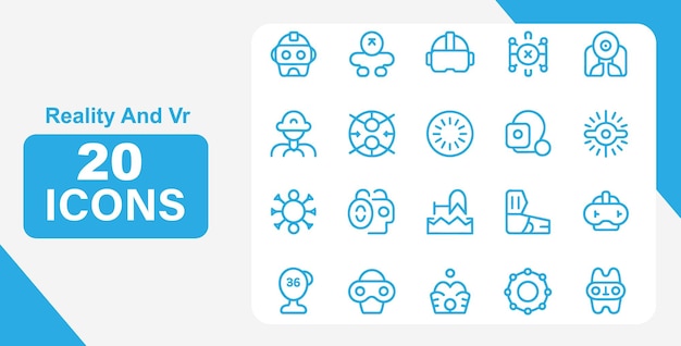 リアリティ & VR アイコンセット