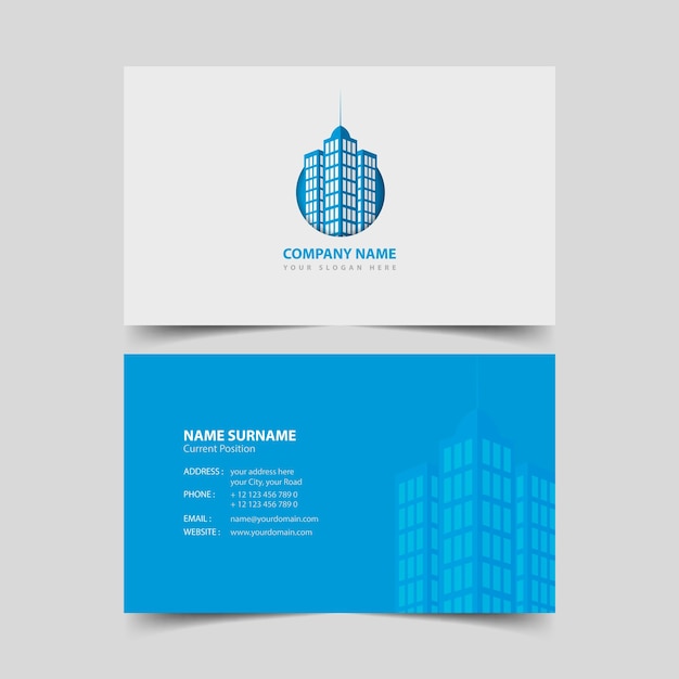 Vector realtor business card design template