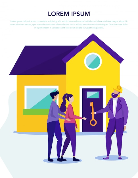 Realtor geeft Key Family Background House.