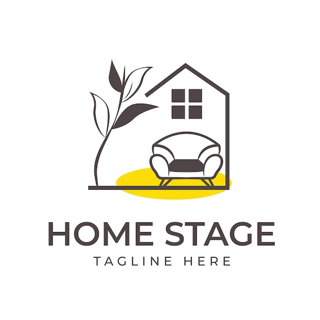Design del logo di lusso per agente immobiliare e home staging