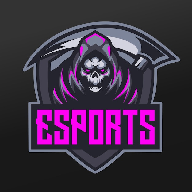 Reaper blade mascotte sport afbeelding ontwerp voor logo esport gaming team squad