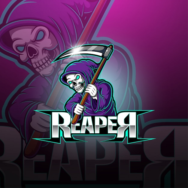 Reaper esport design del logo mascotte