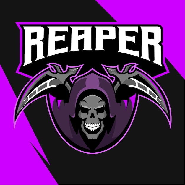 Вектор Иллюстрация логотипа reaper mascot esport