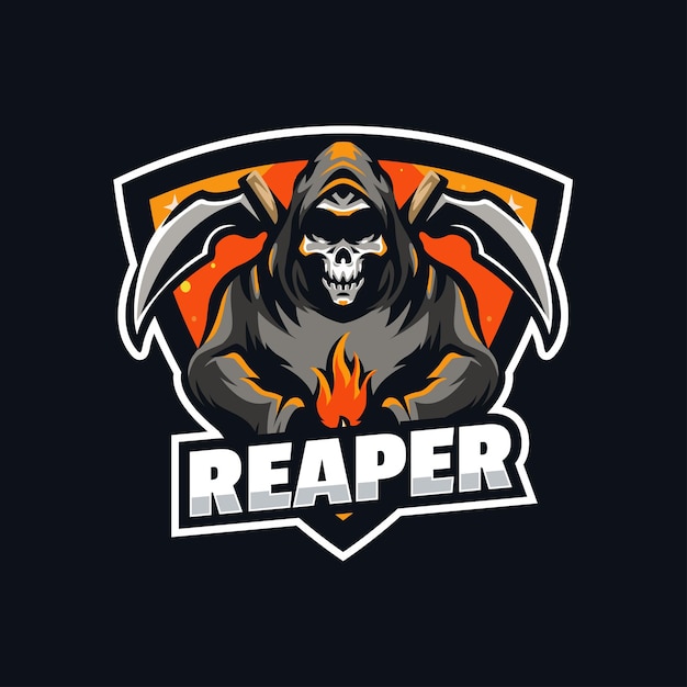 Reaper mascot logo designs vector