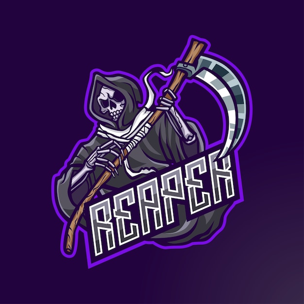 Logo della mascotte di reaper per esport e sport