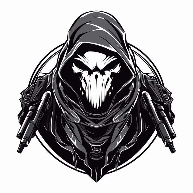 Vector reaper mascot logo