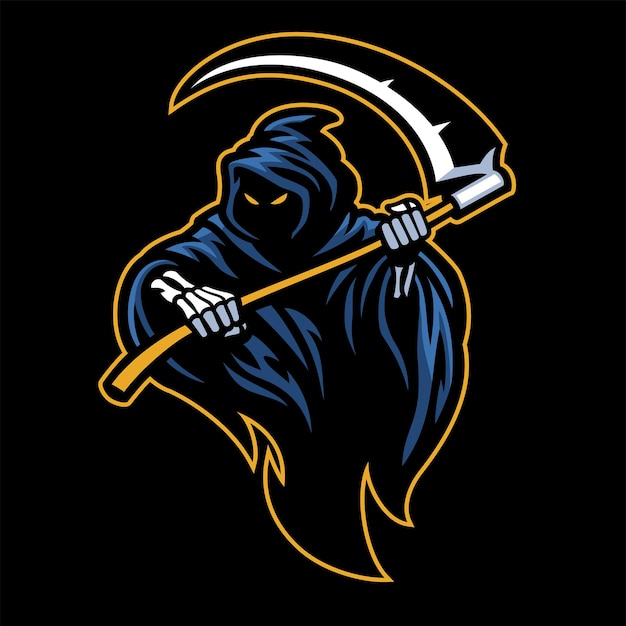 Reaper mascot with sickle