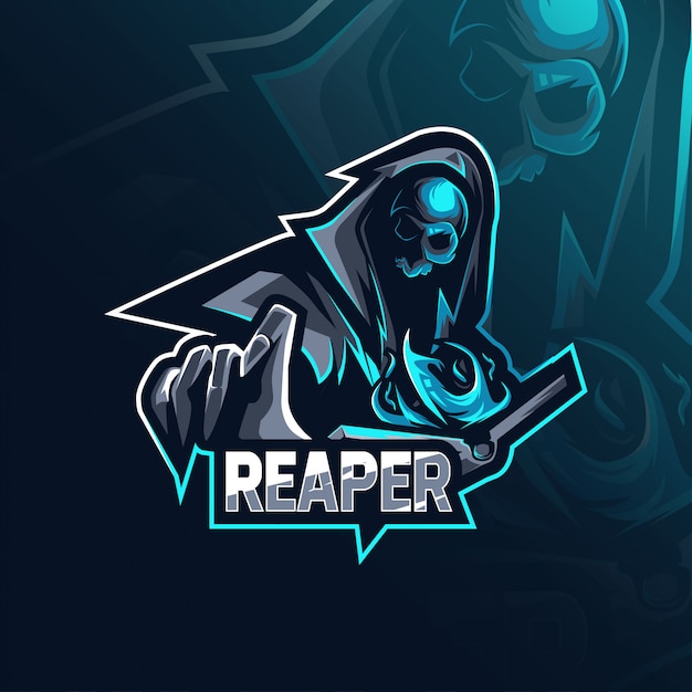 Reaper mascotte logo ontwerp