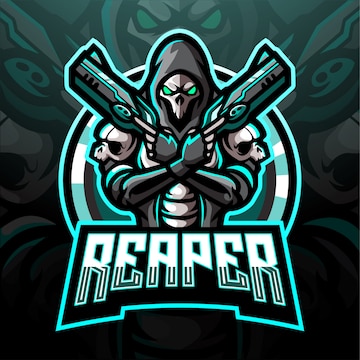Premium Vector | Reaper shooter esport logo mascot design