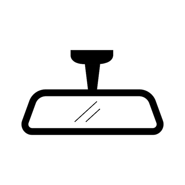 Rear view car mirror icon