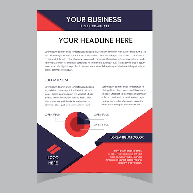 Reative corporate amp business flyer brochure template design astratto business flyer vettore