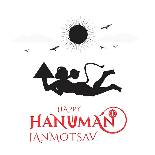 Hanuman janamutsav의 reative 삽화는 Lord Sri Hanuman의 탄생을 축하합니다