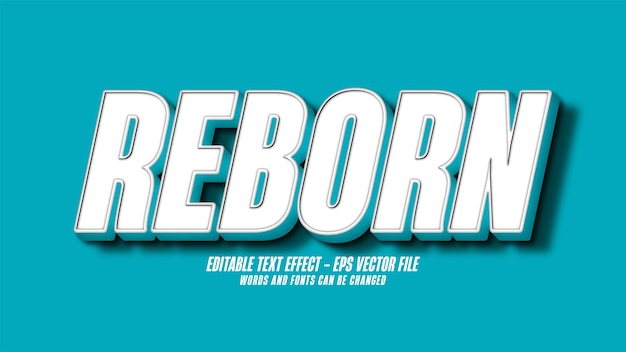 Reborn 3d editable text effect template