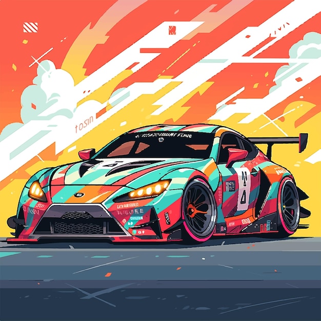 rece car livery illustration