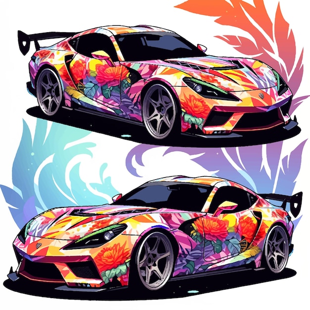 rece car livery illustration