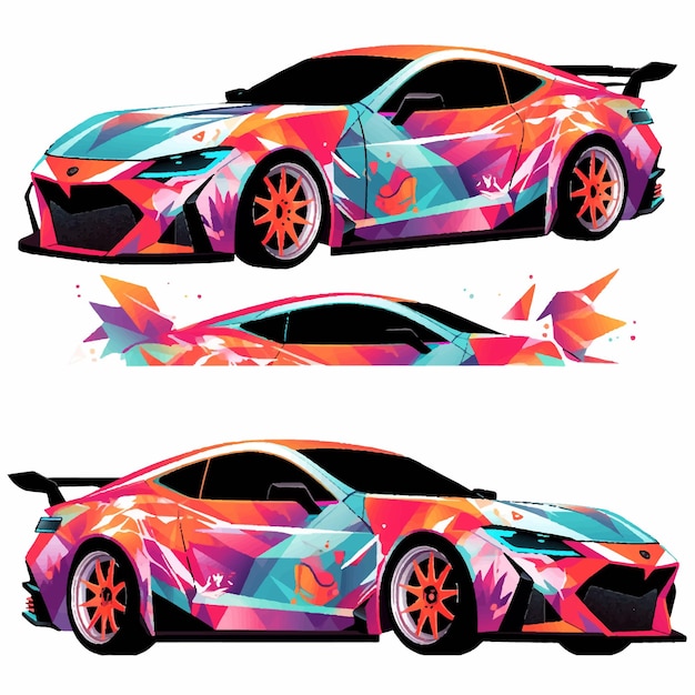 rece car livery illustration