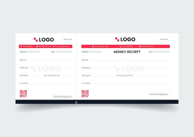 Receipt book professional template