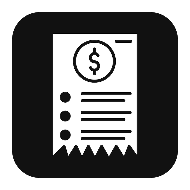 Икона вектора квитанции может быть использована для бизнес- и финансового набора икон